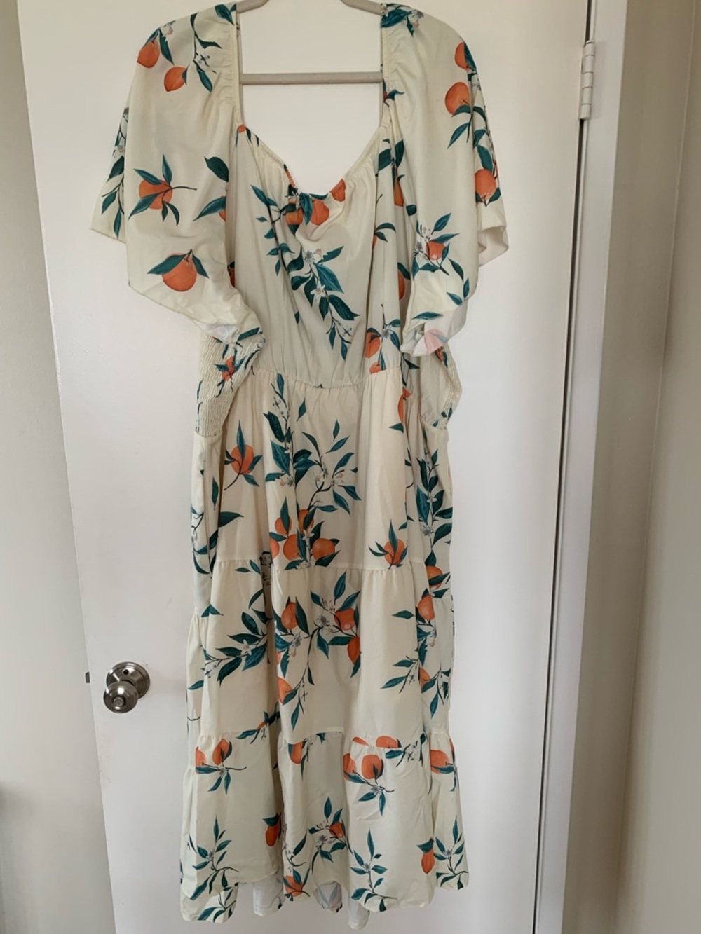 🍊 BloomChic Citrus Fruit Oranges Floral Dress – Size 30 / 6x Smocked Bodice - Picture 8 of 9